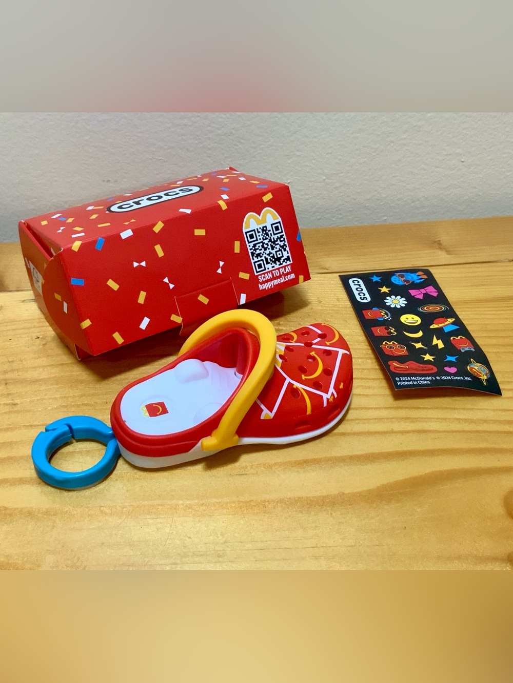 Red Crocs X McDonalds Keychain